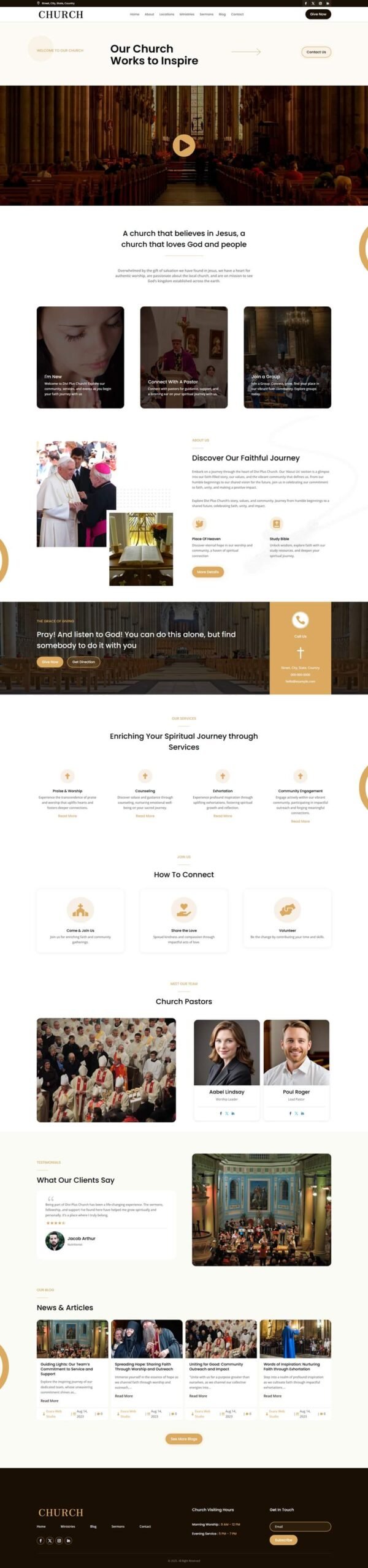 Home-980 Church Website Design Evara Web Studio Galway