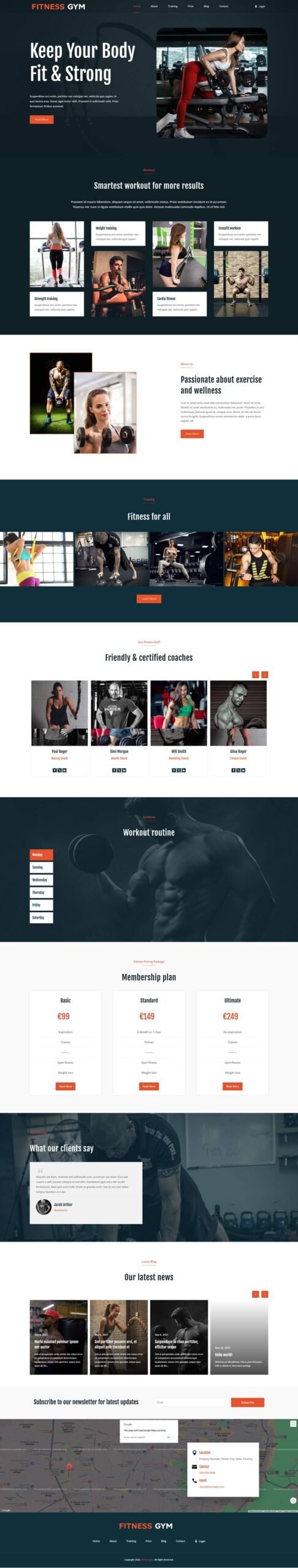 Fitness Website Design Evara Web Studio Galway