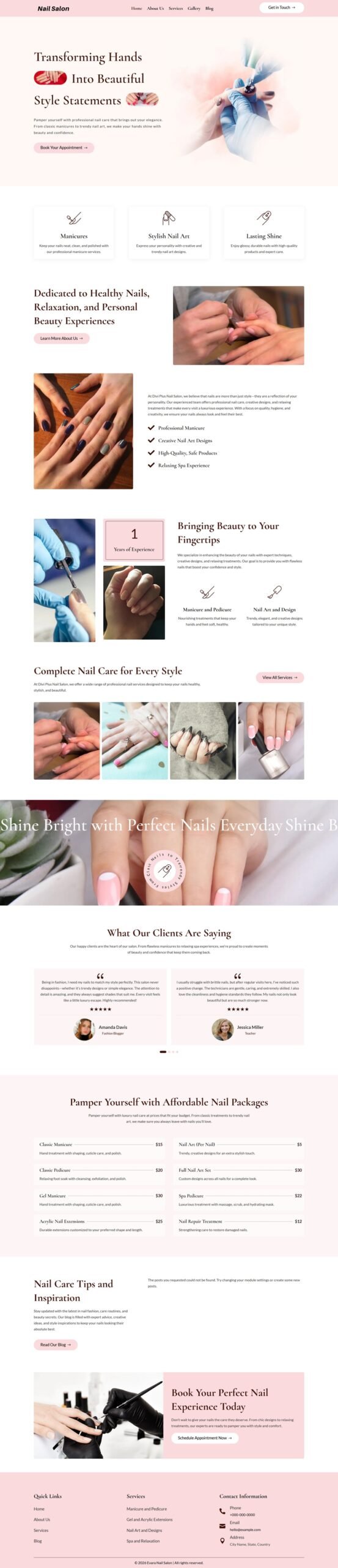 Home-980 Nail Salon Website Design Evara Web Studio Galway