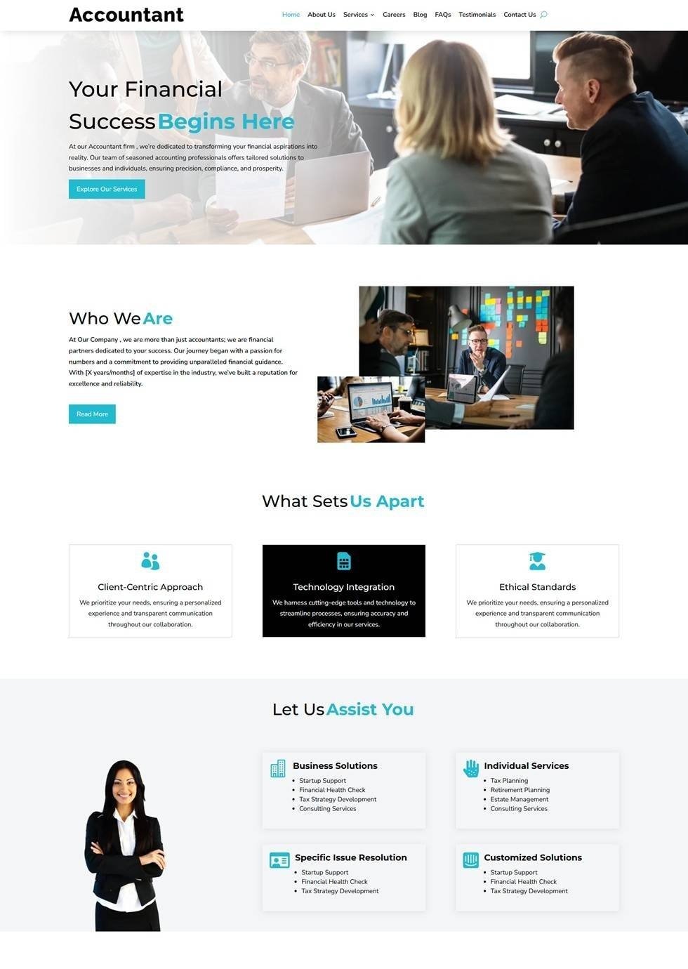 Home 10 | Evara Web Studio evara web design local accountants website sample