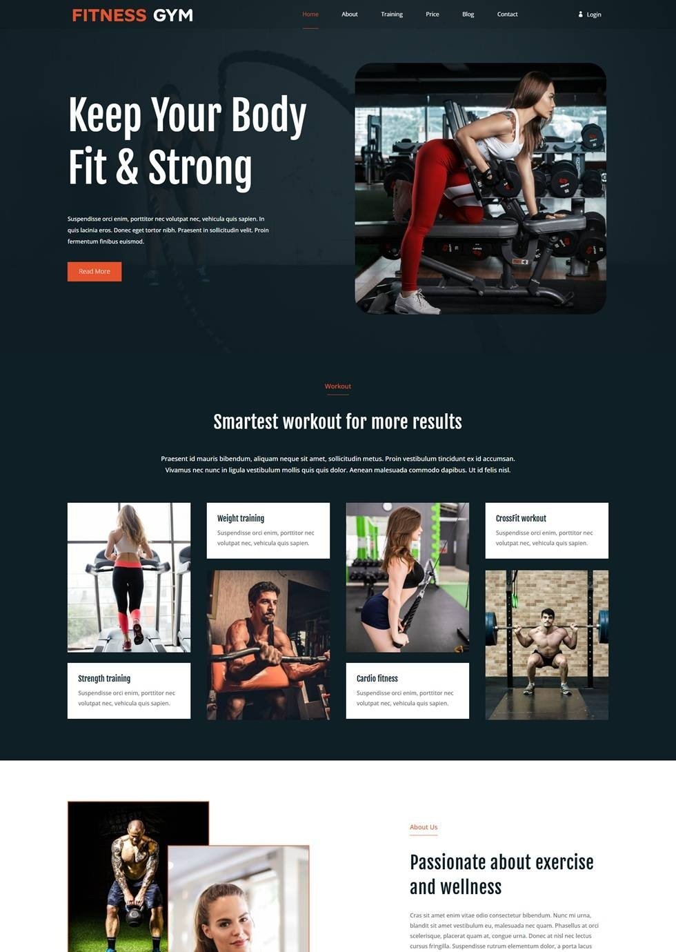 Home 12 | Evara Web Studio evara web design local gynnasium website sample