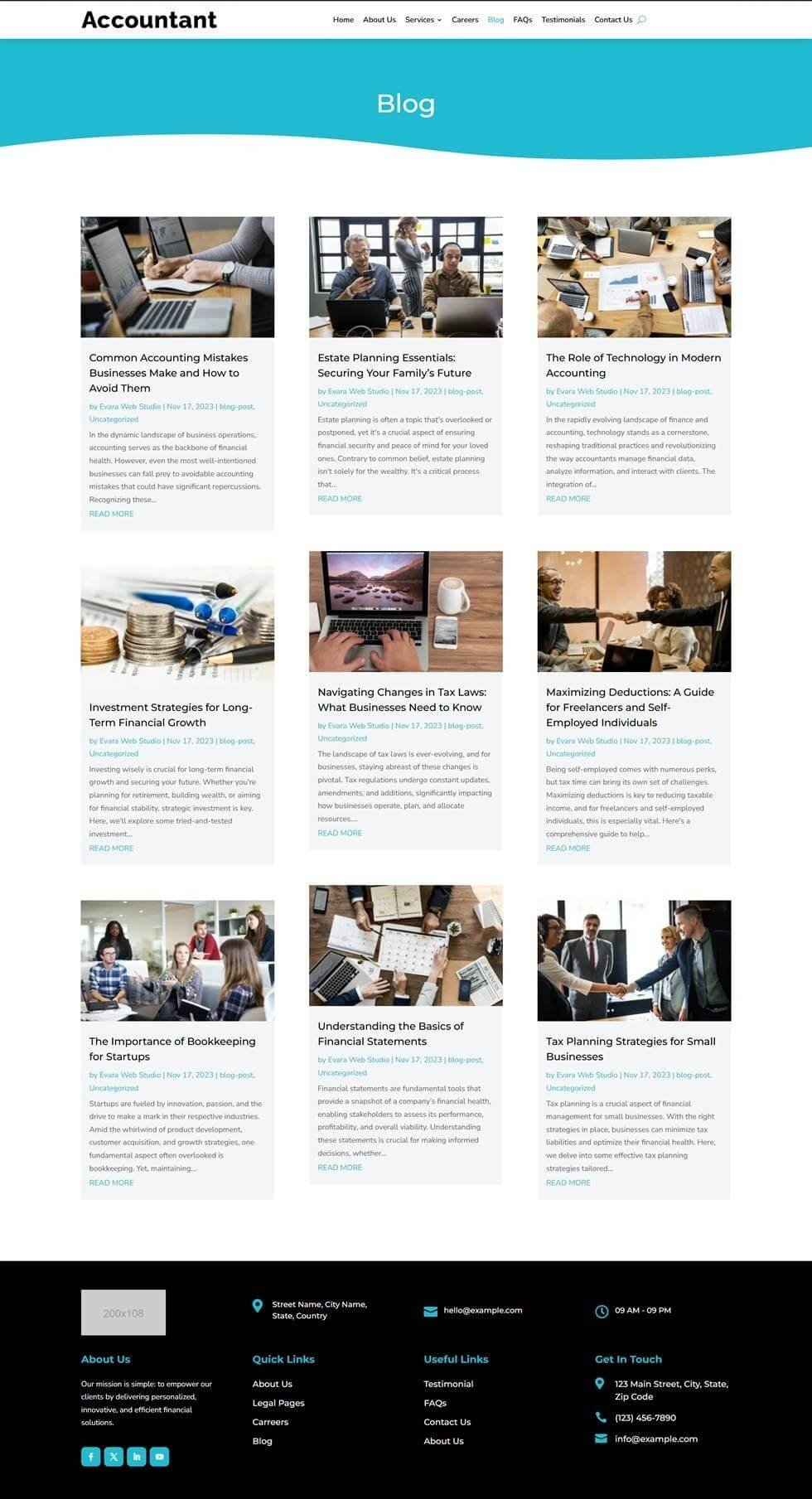 Accountant Website Design 2 Evara Web Studio Galway